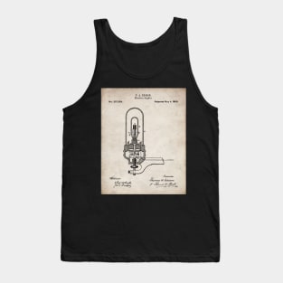 Light Bulb Patent - Industrial Design Housewarming Art - Antique Tank Top